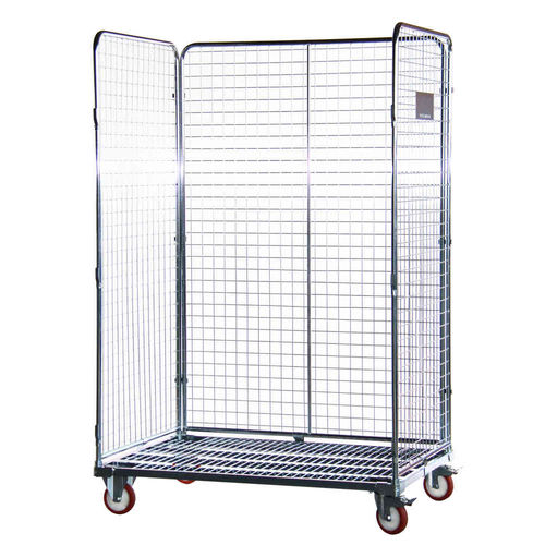 Roll-conteneur à étagères - MR120818-3S50 - Arcawa GmbH - en maille métallique / 3 panneaux