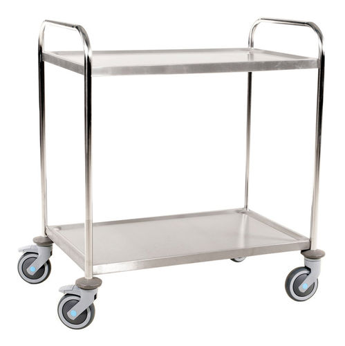 Chariot de transport - AKM 60354-S - Arcawa GmbH - en acier inoxydable / 2 niveaux / à plate-forme