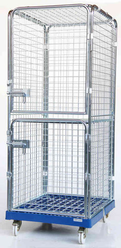 Roll-conteneur multiusage - SRCP 0708-2T - Arcawa GmbH - en maille métallique / 4 panneaux / verrouillable