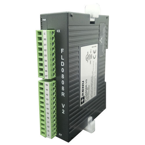 Module d'extension numérique - FLD-0808R-V2 - Renu Electronics GmbH - 8 entrées numériques / 8 sorties relais / sur rail DIN