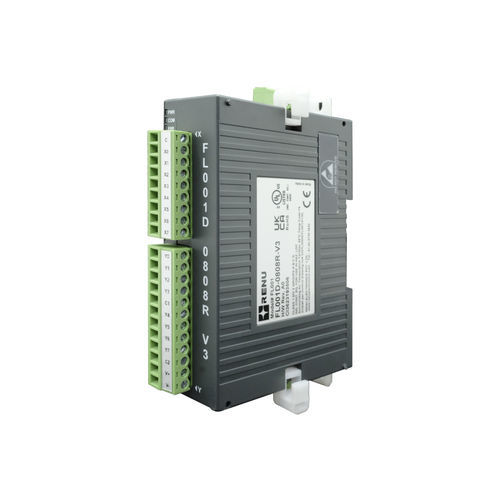 Module E/S 8 entrées numériques - FL001D-0808R-V3 - Renu Electronics GmbH - numérique / Modbus RTU / RS485