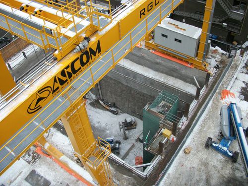 Portique sur rail - RGC - Ascom SpA - pour chantier de préfabriqués