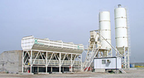 Silo avec mélangeur - fibo intercon - de pesage / de ciment / pour unité de béton préfabriqué
