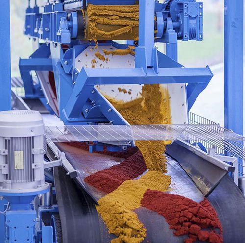 Trémie de distribution - EURO COLORMIX  - EUROMECC - pour béton / avec convoyeur à bande