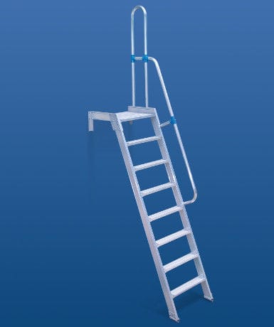 Échelle en aluminium - 10602 series - European Special Ladders, S.A. (ESLA) - mobile / à plate-forme / à crinoline