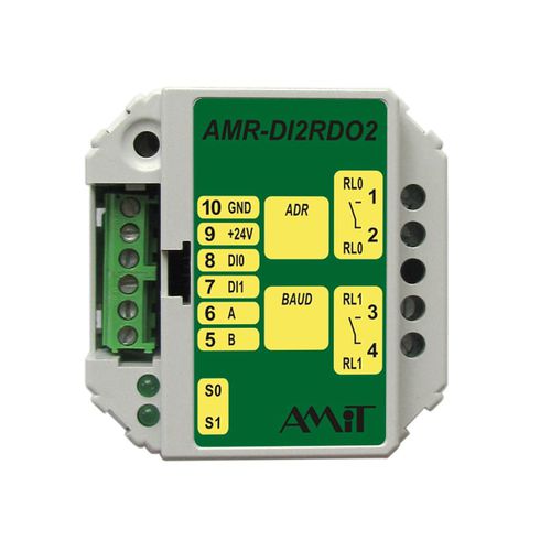 PLC box - AMR-DI2RDO2 - AMiT, spol. s r.o. - avec E/S intégrée / sorties relais / RS485