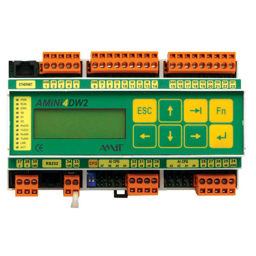 Automate programmable compact - AMiNi4DW2  - AMiT, spol. s r.o. - sur rail DIN / avec E/S intégrée / à entrées numériques