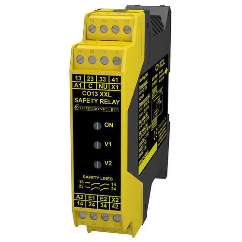 Relais de sécurité d'arrêt d'urgence - CO13XXL - COMITRONIC - BTI - 2NO / 1NF / SIL