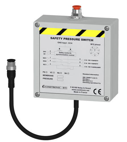 Pressostat mécanique - PS series - COMITRONIC - BTI - relatif / PNP / connecteur M12
