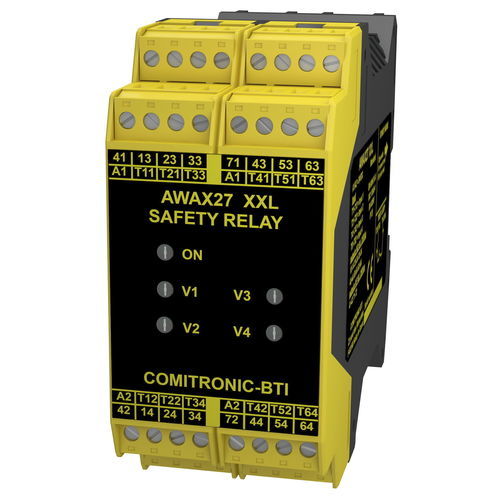 Relais de sécurité - AWAX 27XXL - COMITRONIC - BTI - 3NO / 1NF / d'arrêt d'urgence