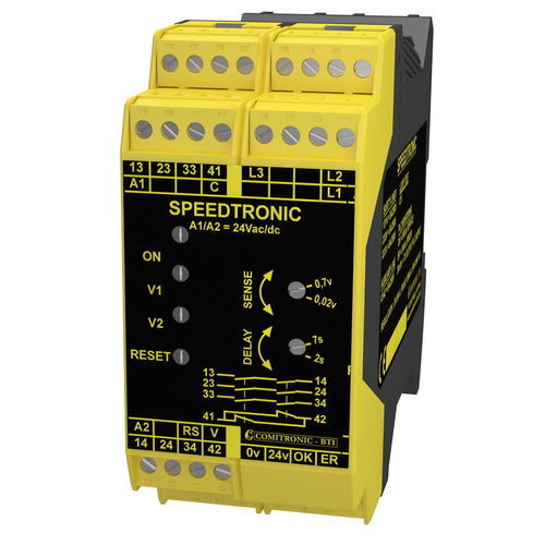 Relais de sécurité d'arrêt d'urgence - SPEEDTRONIC N - COMITRONIC - BTI - 3NO / 1PNP / sur rail DIN