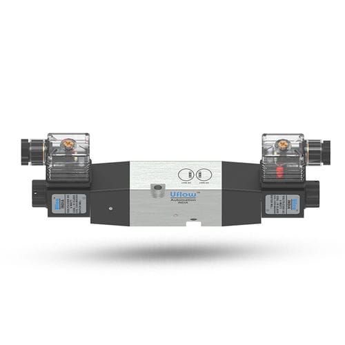 Distributeur pneumatique à tiroir - DCC- K1RV1 - UFLOW AUTOMATION - avec actionnement manuel / 3/2 / 5/2 voies