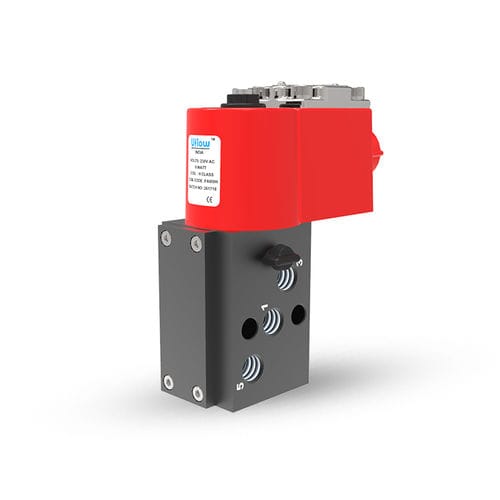 Électrovanne à commande assistée - TFA1R - UFLOW AUTOMATION - 5 voies / normalement fermée / normalement ouverte