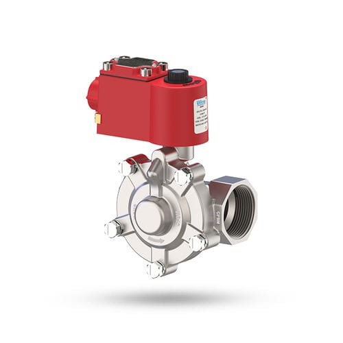 Électrovanne à commande assistée - PCN FLP  - UFLOW AUTOMATION - 2 voies / NF / NO