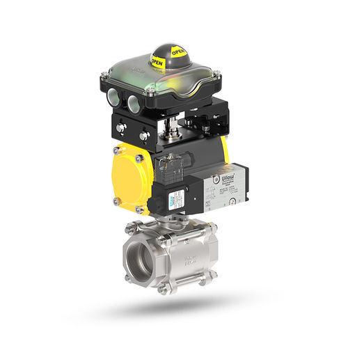 Vanne à boisseau sphérique - JC series - UFLOW AUTOMATION - à commande pneumatique / de contrôle / filetée