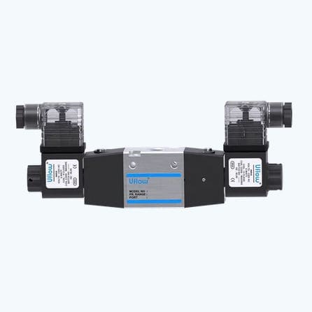 Distributeur pneumatique à tiroir - DCS-E series - UFLOW AUTOMATION - actionné pneumatiquement / 5/2 voies / en aluminium