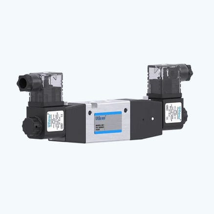 Distributeur pneumatique à tiroir - DCS series - UFLOW AUTOMATION - actionné pneumatiquement / 5/3 voies / compact