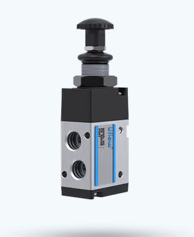 Distributeur pneumatique à tiroir - DCS-P series - UFLOW AUTOMATION - à bouton poussoir / 3/2 / compact
