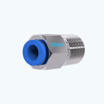 Raccord pneumatique - VO-30 series - UFLOW AUTOMATION - push-in / fileté / en métal