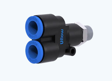 Raccord pneumatique - VO-40 series - UFLOW AUTOMATION - fileté / en Y / en plastique