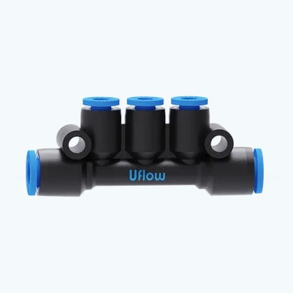 Raccord pneumatique - VO-47 series - UFLOW AUTOMATION - fileté / coudé / en plastique
