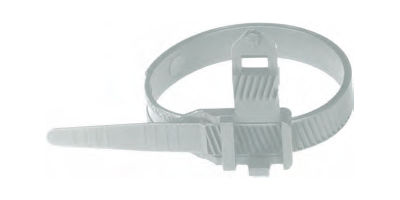 Collier de câblage en polyamide - CCD9-A series - MECATRACTION - résistant aux produits chimiques / à crantage extérieur