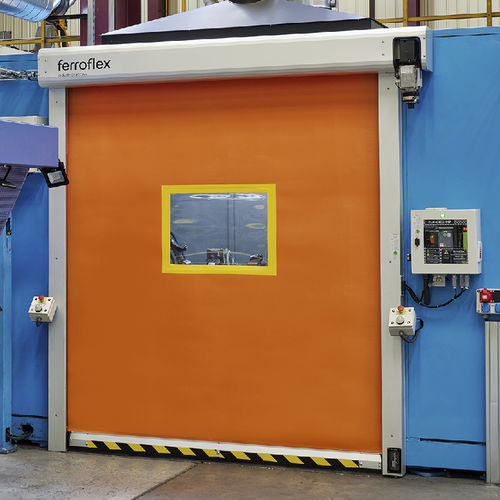 Porte à enroulement - PUERTAS FERROFLEX SL - en acier / en aluminium anodisé / pour l'intérieur