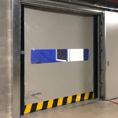 Porte à enroulement - MANUSA - en acier inoxydable / classe 2 / pour chambre froide
