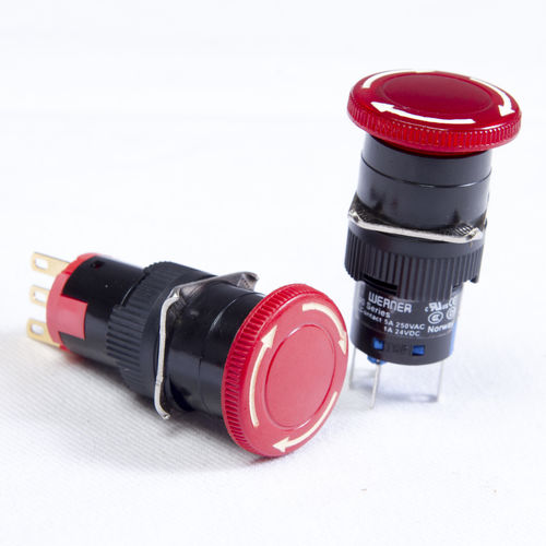 Bouton poussoir d'arrêt d'urgence - 40 Series  - Werner Electric GmbH - IP65 / IP40 / rond