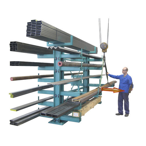 Rayonnage cantilever - Stierli-Bieger AG - double-face / compact / pour charges longues