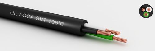 Câble électrique d'alimentation - UL/cUL - SVT - MediKabel GmbH - isolé / multibrin / en cuivre