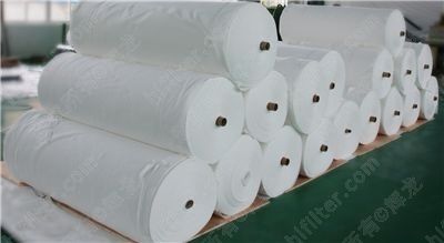 Matériau filtrant en polyester - 1 - 200 µm - Guangzhou Longhuilong Filter Co., Ltd - d'air / en non-tissé