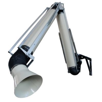 Bras d'aspiration mural - EPP series - Airbravo Srl - flexible / rigide / pour aspirateur de fumées de soudure