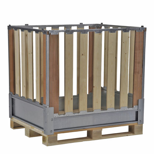 Caisse-palette en bois - MPC.b105.PF - ZAMKO - de stockage / pliable / empilable