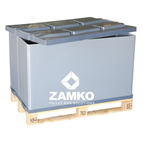 Caisse-palette en plastique - PBN.e75 - ZAMKO - gerbable / avec couvercle