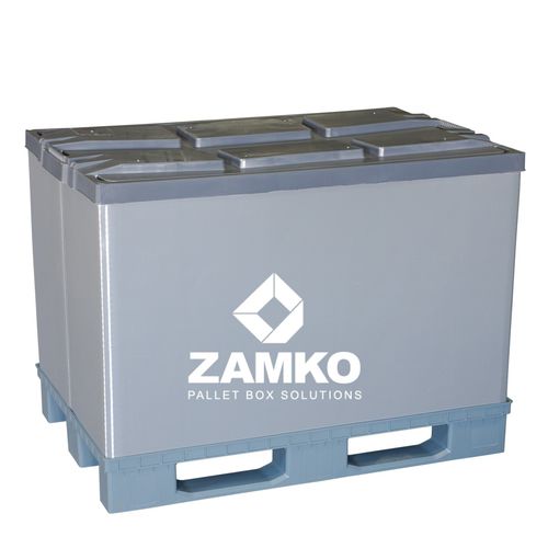 Caisse-palette en plastique - PAN.e95 - ZAMKO - pour la logistique / gerbable / avec couvercle