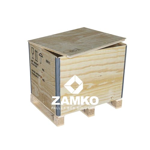 Caisse en bois - HUN.e80 - ZAMKO - de transport / avec couvercle / réutilisable
