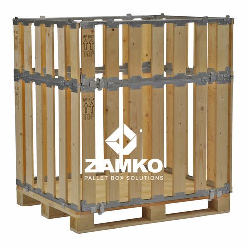 Caisse-palette en bois - MPB.b120 - ZAMKO - de stockage / pliable / normalisée