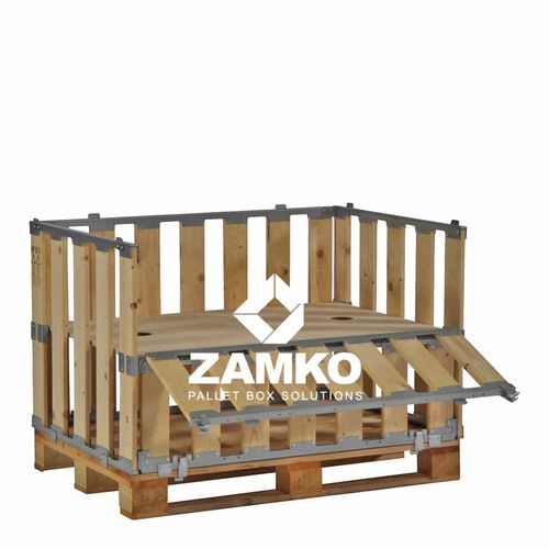 Caisse-palette en bois - MPB.e70.FS - ZAMKO - de stockage / de transport / de manutention