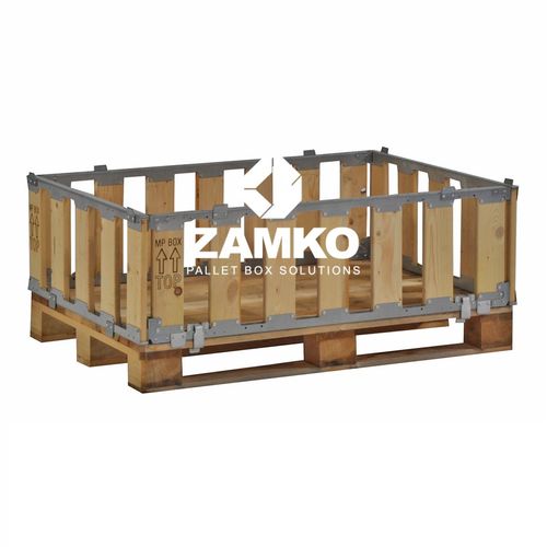 Caisse-palette en bois - MPB.e35 - ZAMKO - pliable / gerbable / réutilisable