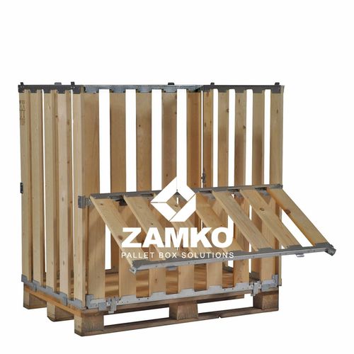 Caisse-palette en bois - MPB.e110.F - ZAMKO - de stockage / de transport / pliable