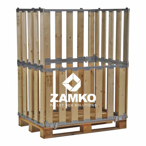 Caisse-palette en bois - MPB.e140 - ZAMKO - de stockage / pliable / réutilisable
