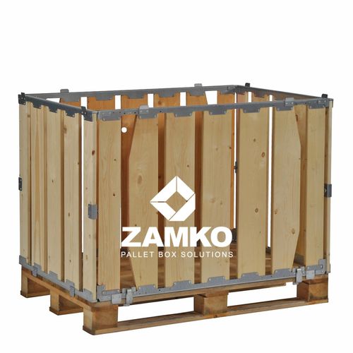 Caisse-palette en bois - MPB.e70.P - ZAMKO - de stockage / pour petites pièces / gerbable