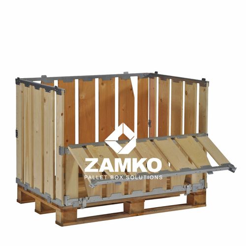 Caisse-palette en bois - MPB.e70.PF - ZAMKO - de stockage / pour petites pièces / pliable