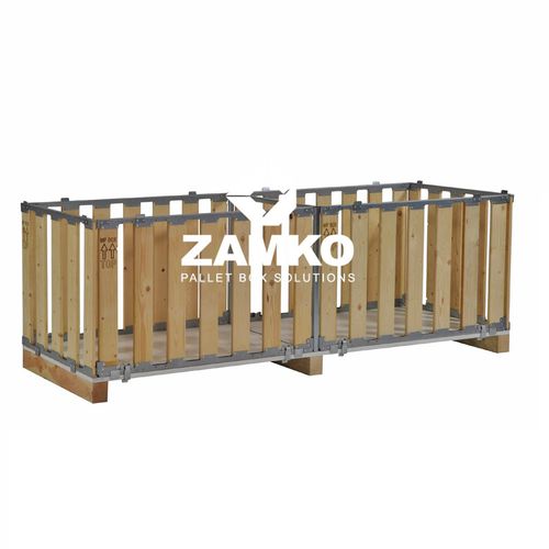 Caisse-palette en bois - MPB.f70 - ZAMKO - en acier galvanisé / de stockage / pliable