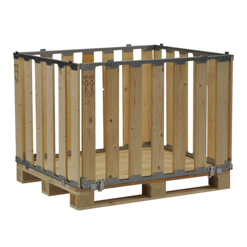 Caisse-palette en bois - MPB.b80.T - ZAMKO - de stockage / pliable / gerbable