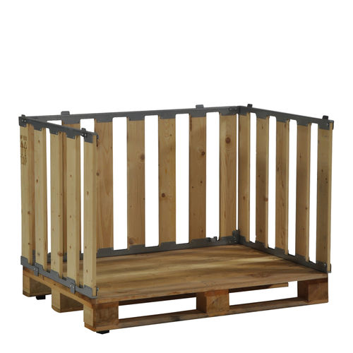 Caisse-palette en bois - MPB.e70.T - ZAMKO - de stockage / gerbable / réutilisable