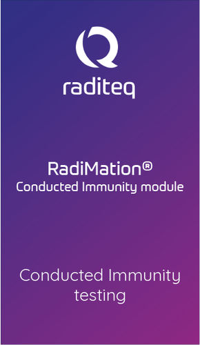 Logiciel de test - RadiMation Conducted Immunity module (RMC1001A#020) - Raditeq B.V. - de mesure