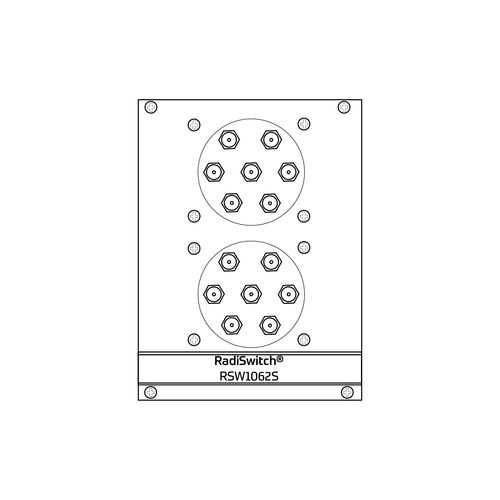 Commutateur unipolaire - RadiSwitch 2x SP6T, SMA - 18GHz (RSW1062S) - Raditeq B.V. - RF
