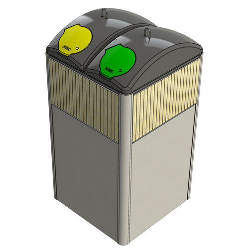 Poubelle en acier - RBin® Maxi Duo 3000 - Zweva Rotomoulding NV - en plastique / enterrée / pour déchets urbains